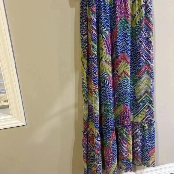 ❤️2/$50❤️[10]Emma&Michelle spaghetti strip Multicolour Aztec maxi Dress - Picture 2 of 6